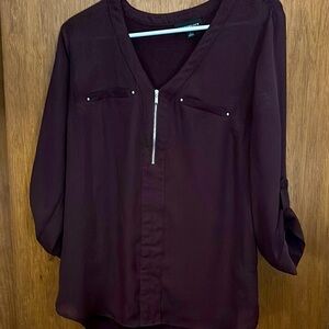 Eggplant dressy/casual blouse